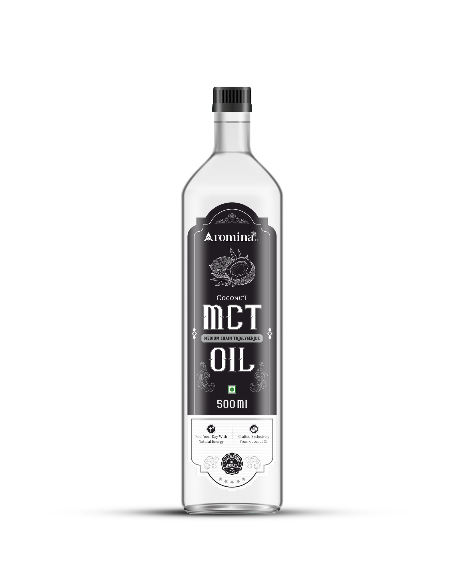 500 ml Mockup MCT Oil Coconut MCT Oil - 500ml - Image 1